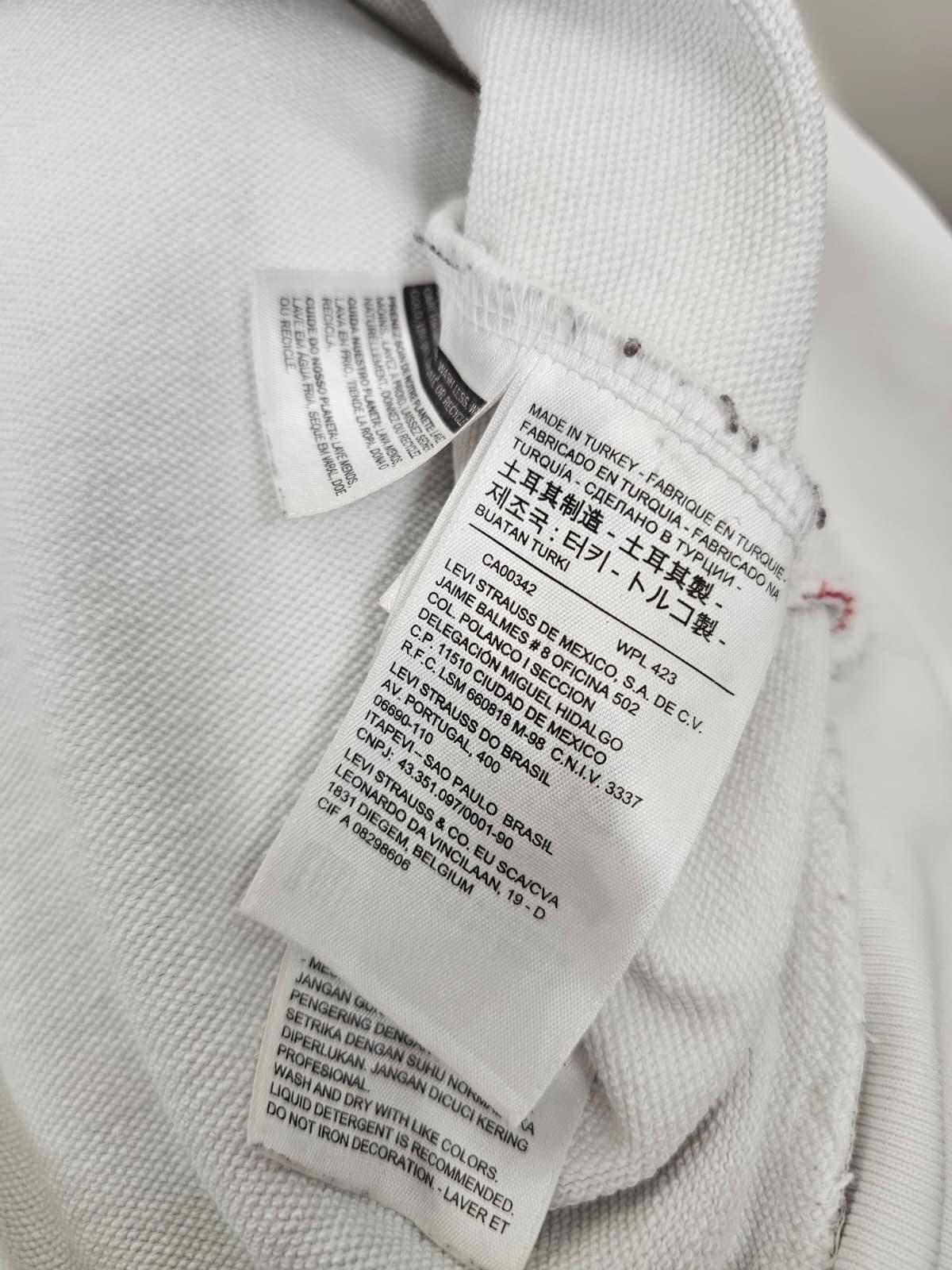 Levi's Womens Big Spellout Chest Print Pullover Hoodie - M/Medium - White