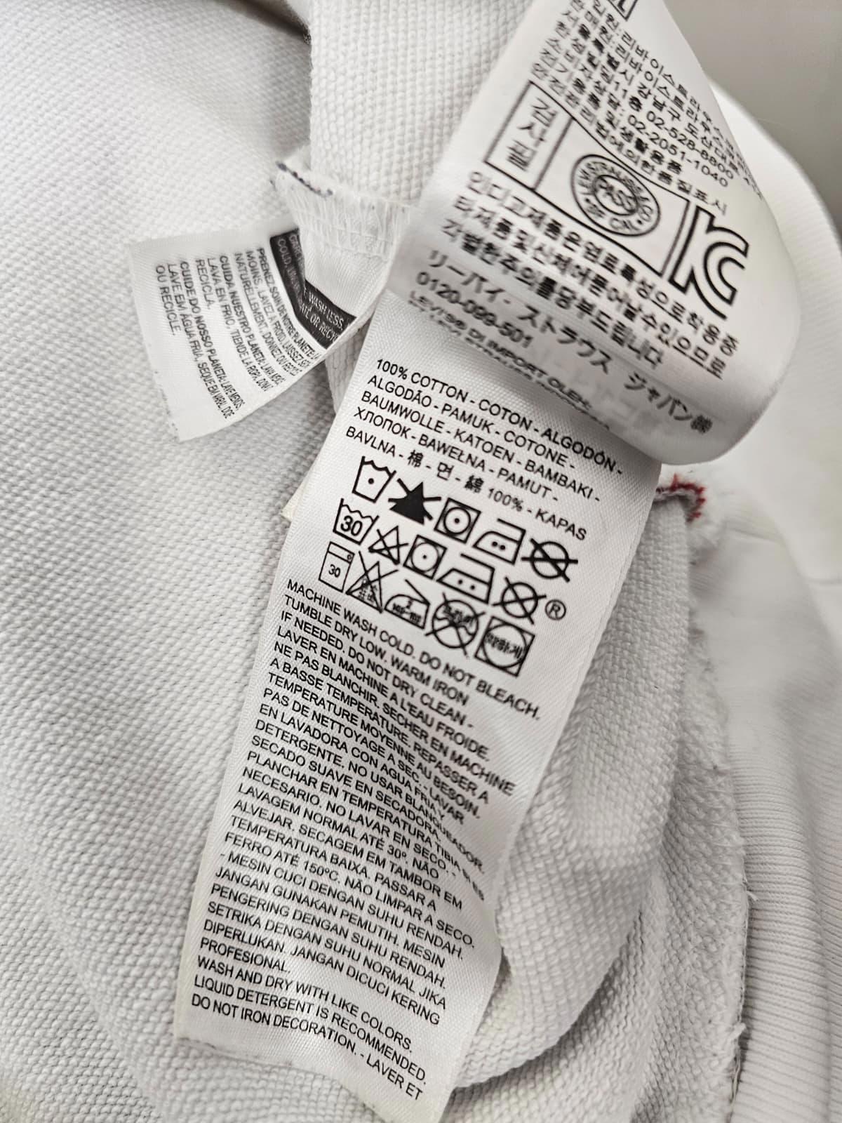 Levi's Womens Big Spellout Chest Print Pullover Hoodie - M/Medium - White