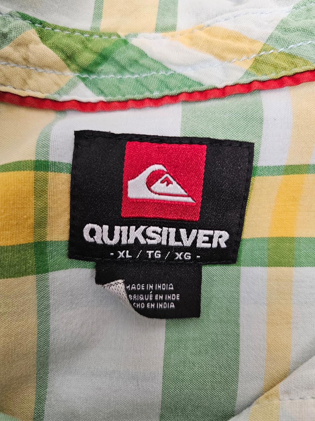 Quiksilver Mens Vintage Y2K 2000 Short Sleeve Checked Shirt - XL/Extra Large