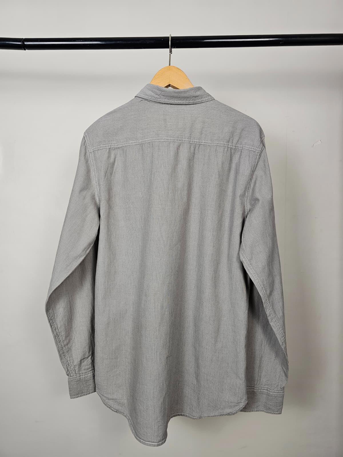 Quiksilver Mens Y2K 2000s Long Sleeve Button Up Shirt - L/Large - Grey