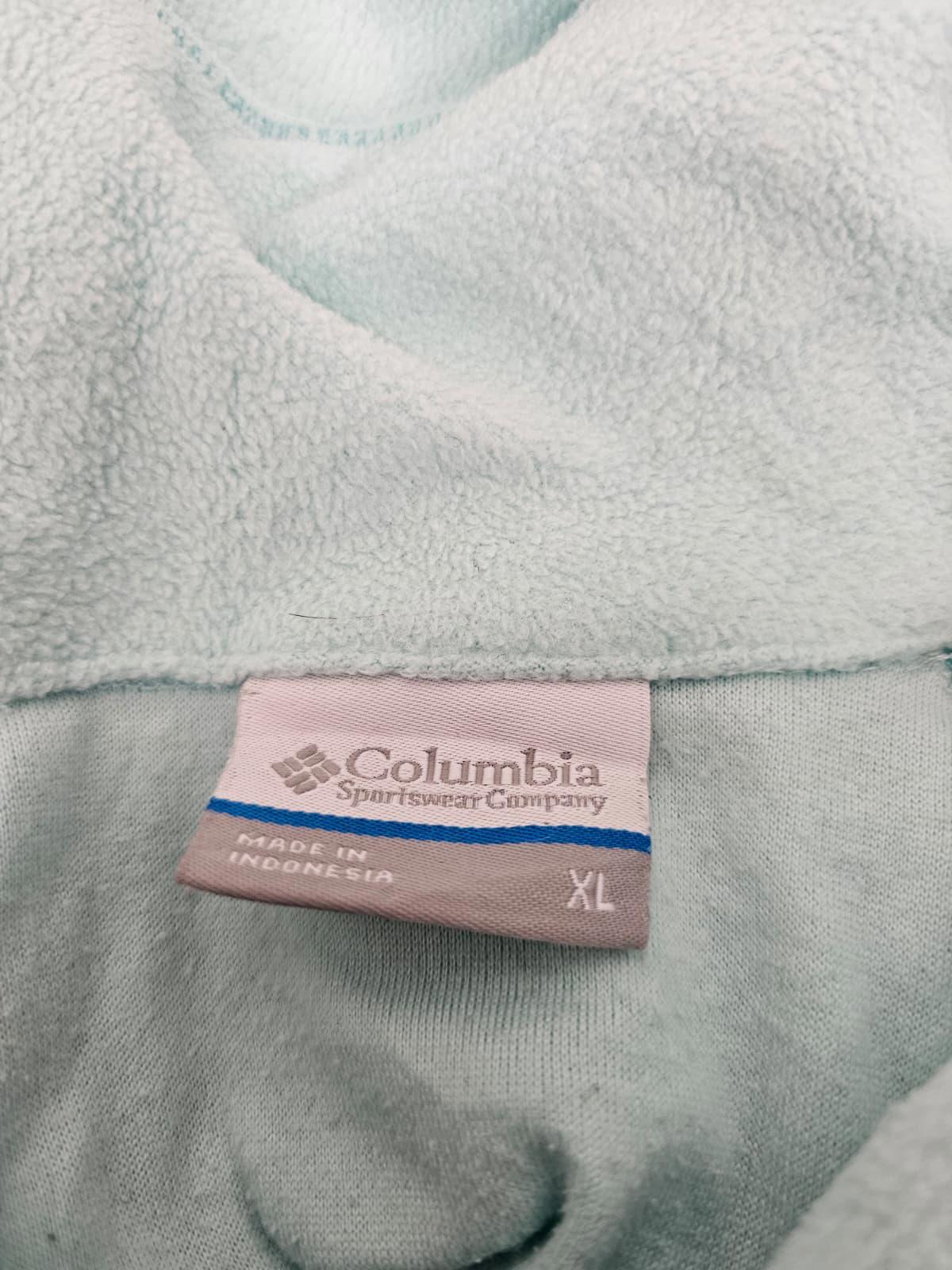 Columbia Womens Pullover 1/4 Zip Fleece Jumper - XL/Extra Large - Turquoise