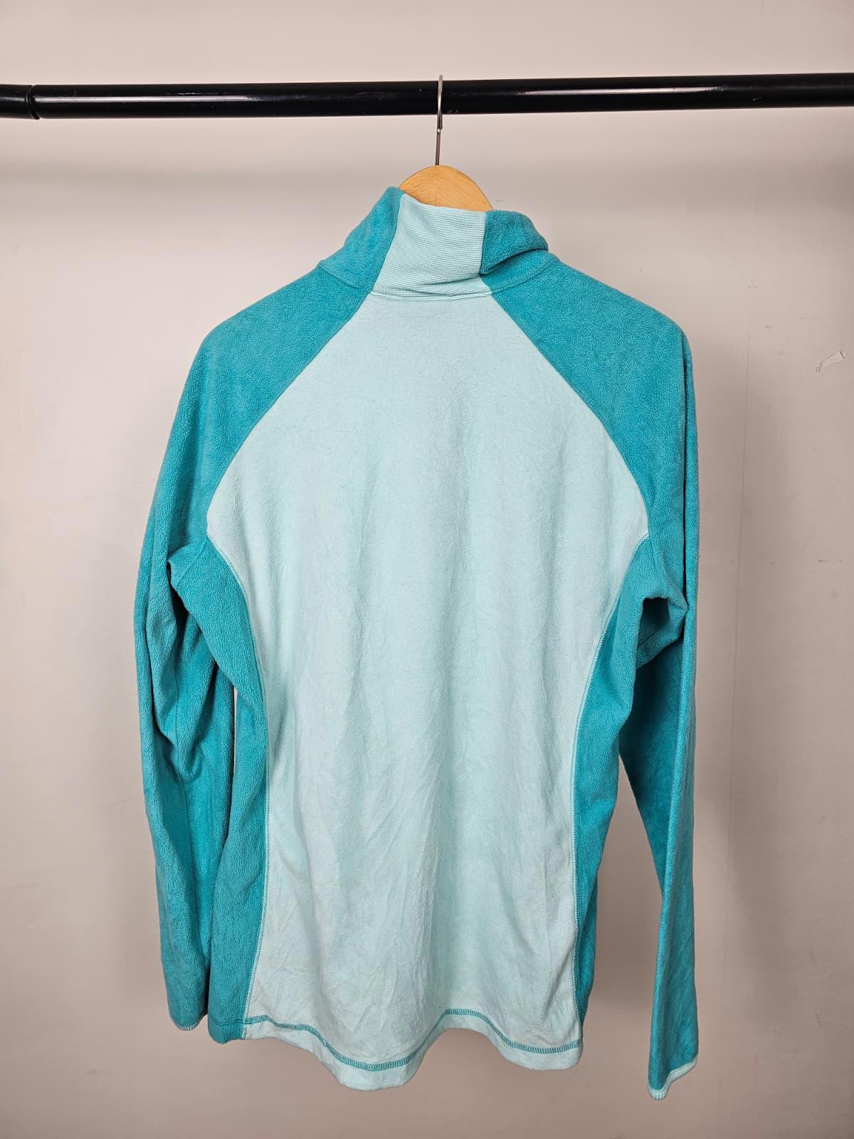 Columbia Womens Pullover 1/4 Zip Fleece Jumper - XL/Extra Large - Turquoise