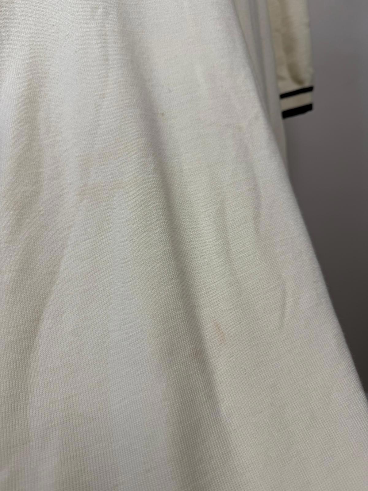 Wetherall Women's Vintage 100% Wool V-Neck Midi Dress  - Made in UK - 10 - Cream