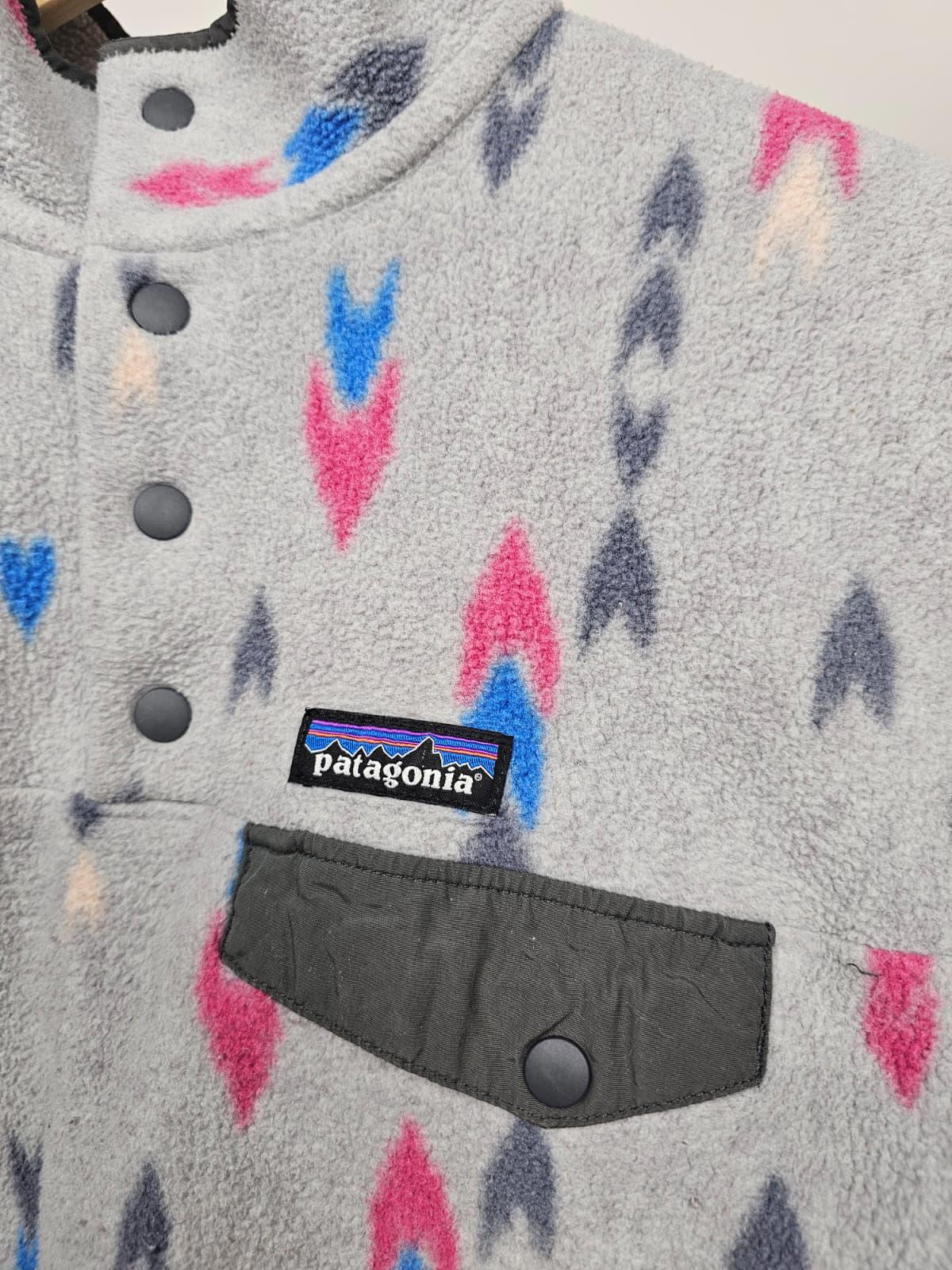 Patagonia Synchilla Womens Pullover Snap Button Aztec Style Print - M/Medium