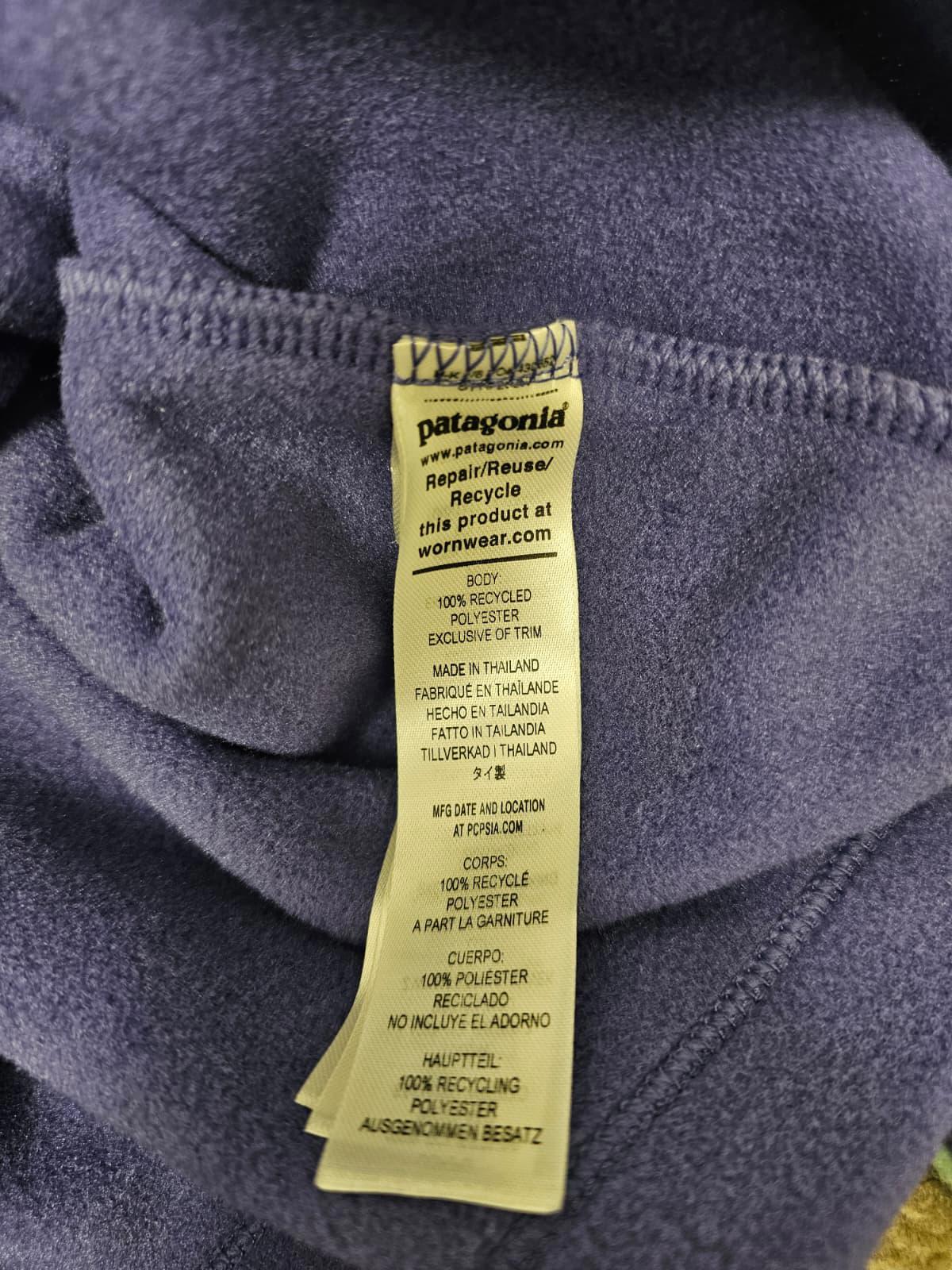Patagonia Womens Microdini 1/2 Zip Pullover Fleece Jumper - L/Large - Purple