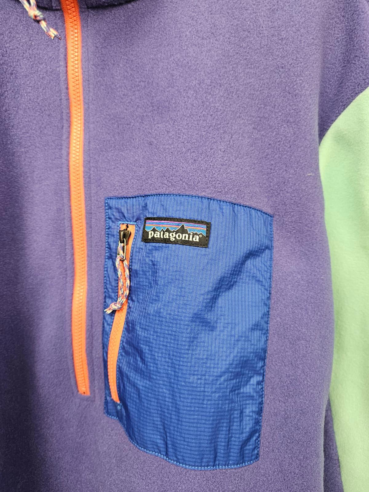 Patagonia Womens Microdini 1/2 Zip Pullover Fleece Jumper - L/Large - Purple