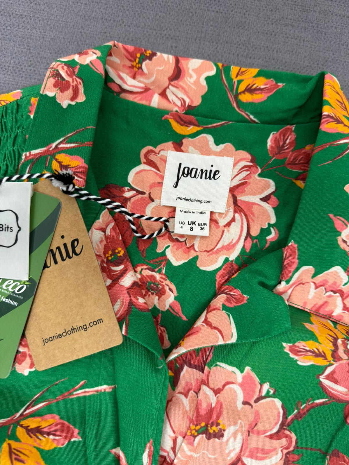 Joanie Womens Roberta Green Floral Print Midaxi Tea Dress - UK 8