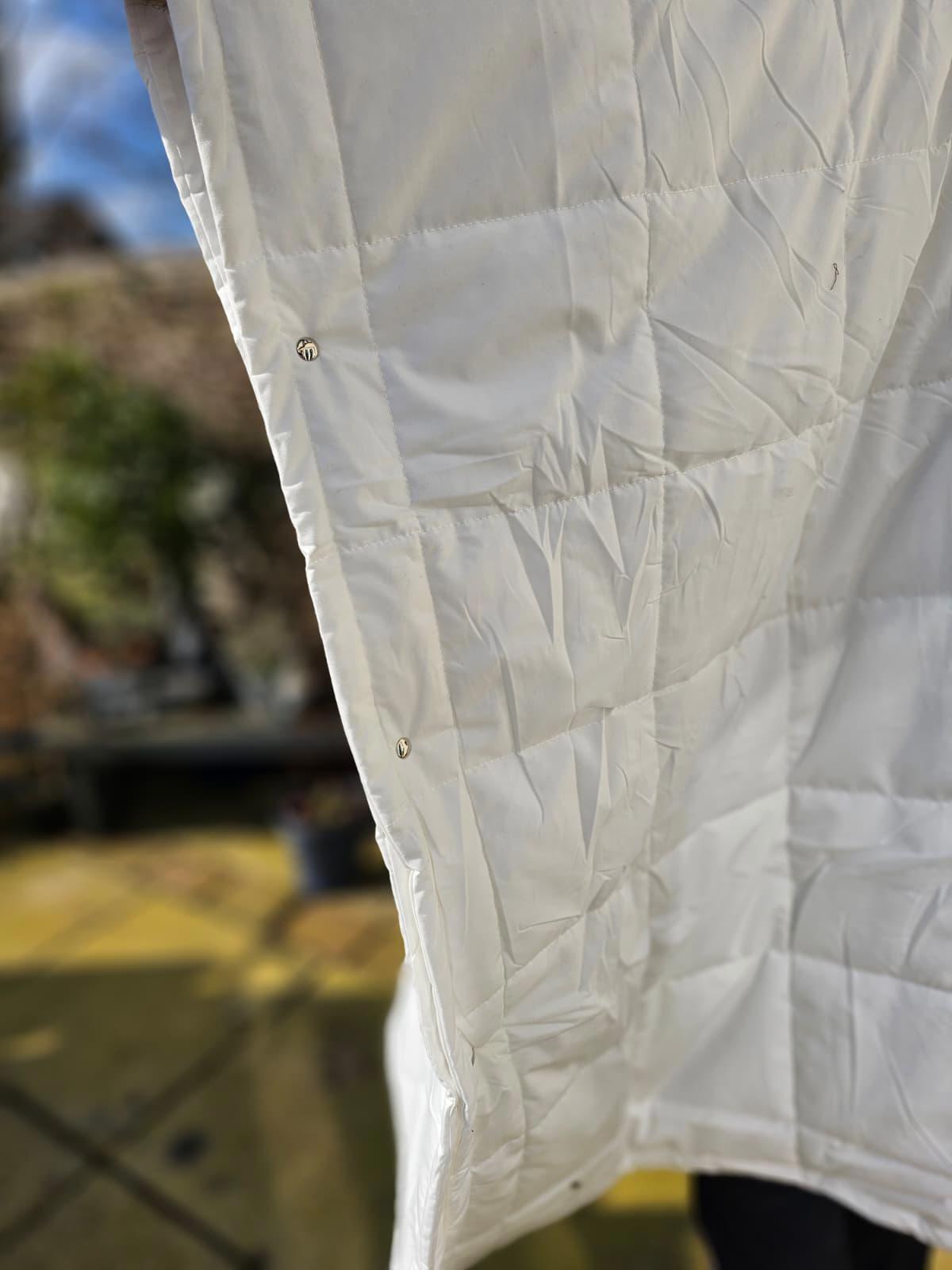The OODIE Oversize White Hooded Poncho/Cloak - Unisex - One Size Fits Most 14+