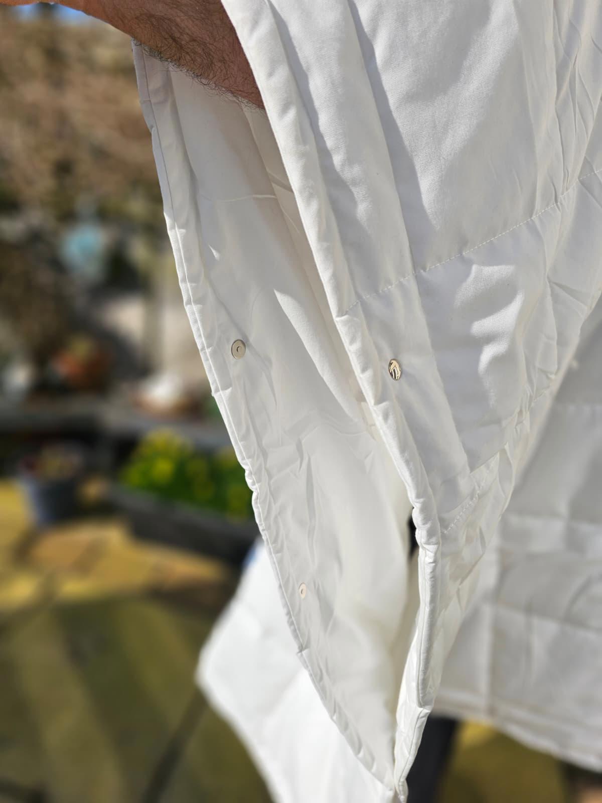 The OODIE Oversize White Hooded Poncho/Cloak - Unisex - One Size Fits Most 14+