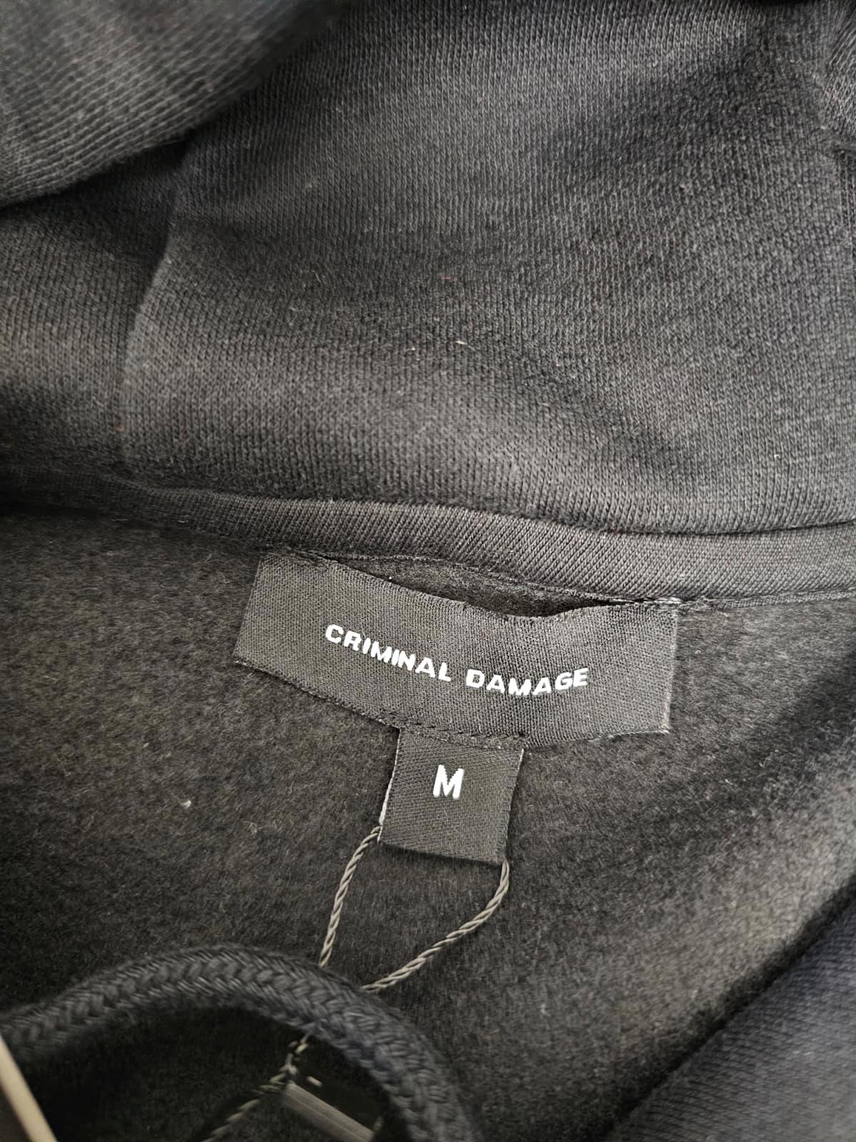Criminal Damage Luxury Garments Mens Pullover Back/Front Print Hoodie -M/Medium