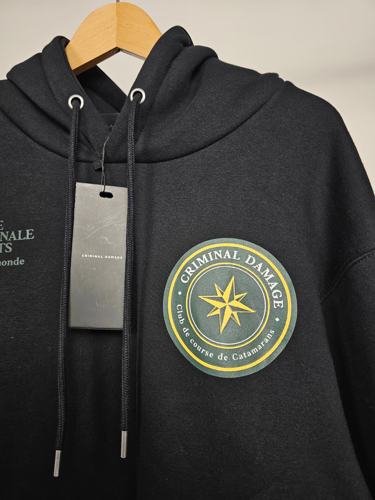 Criminal Damage Defi Ocean International Pullover Back/Front Print Hoodie - M