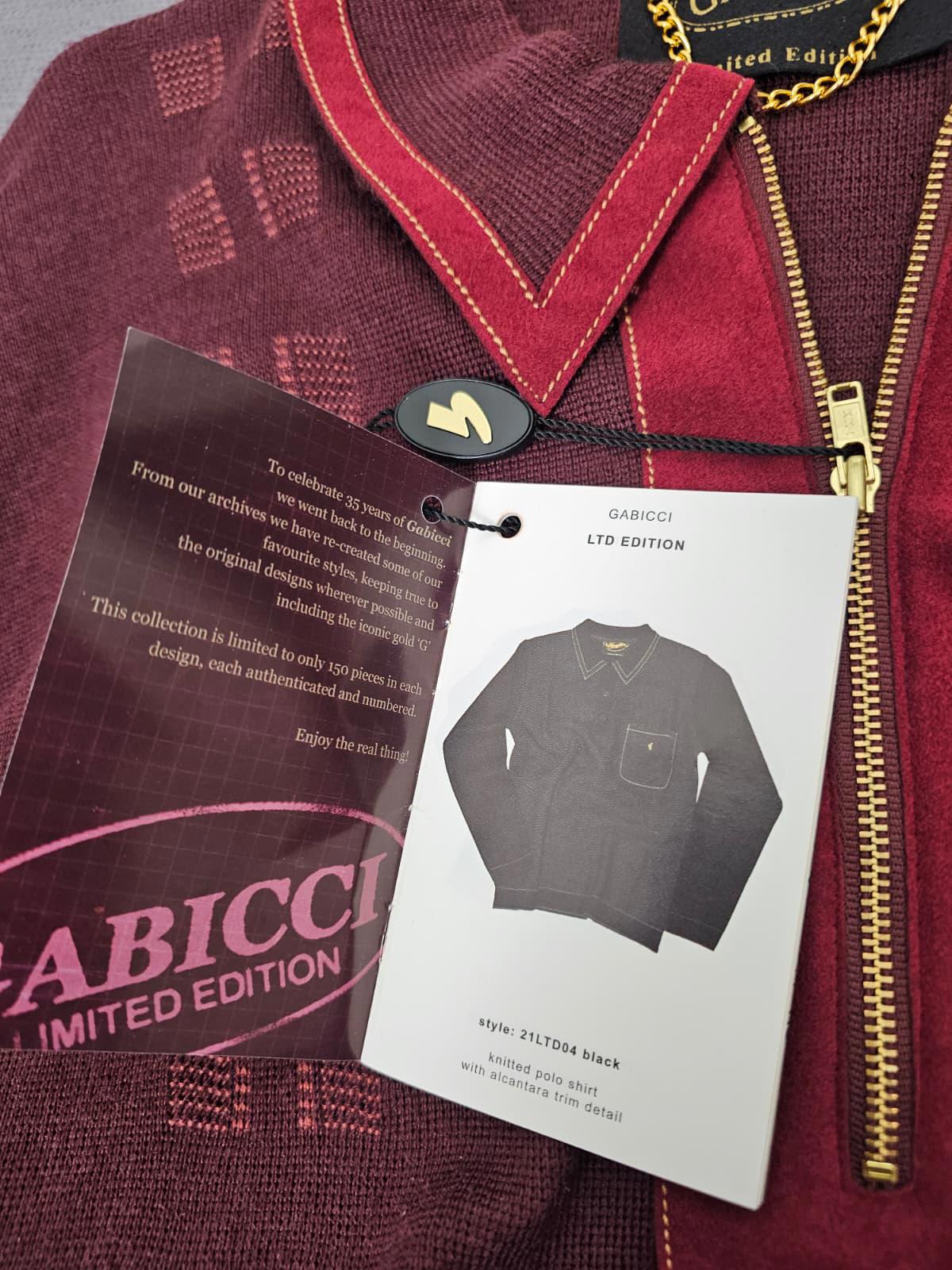 Gabicci Rare Gold Limited Edition Long Sleeve Mod 1/2 Zip Pullover Jumper - XL