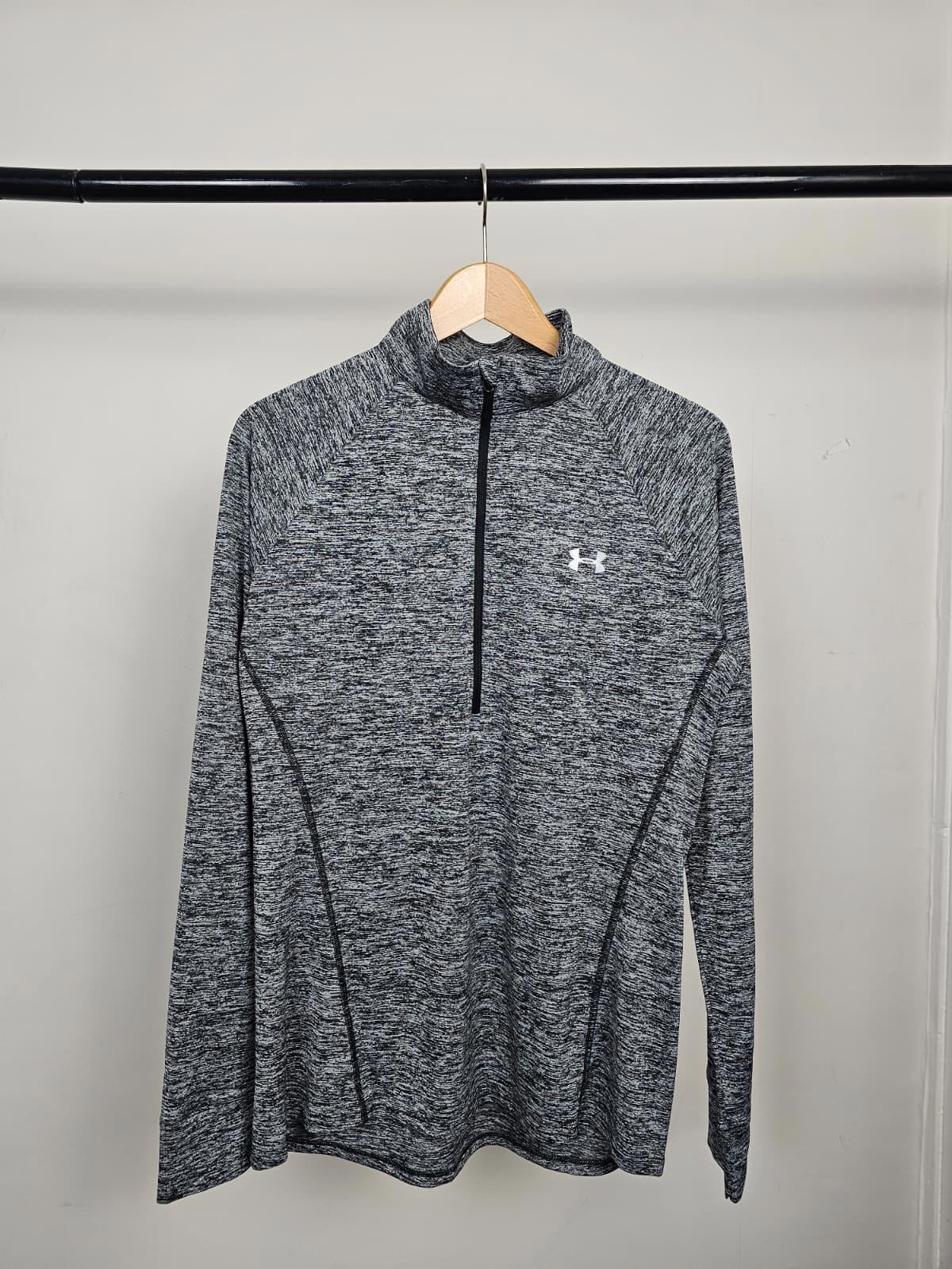 Under Armour Womens 1/2 Zip Pullover Activewear/Running Long Sleeve Top - L