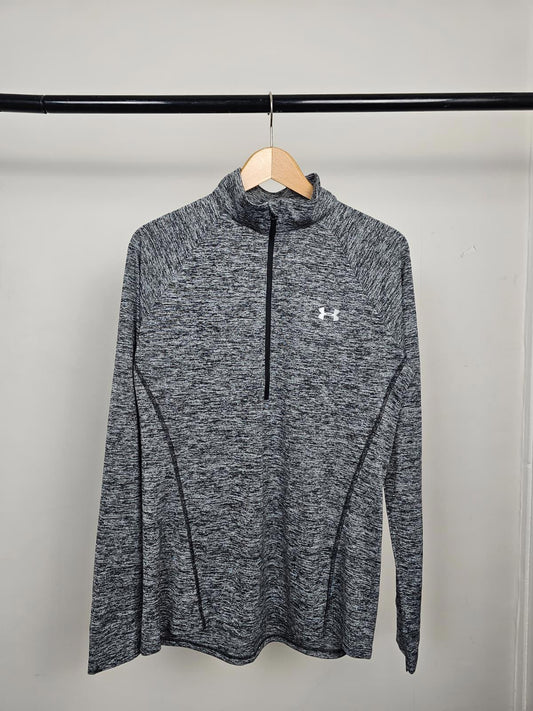 Under Armour Womens 1/2 Zip Pullover Activewear/Running Long Sleeve Top - L