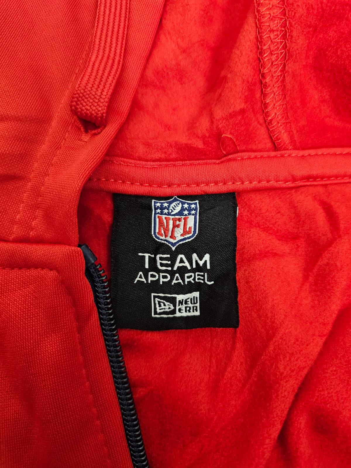NFL Team Apparel New England Patriots Full Zip Hoodie Jacket - XXL/2XL - Red