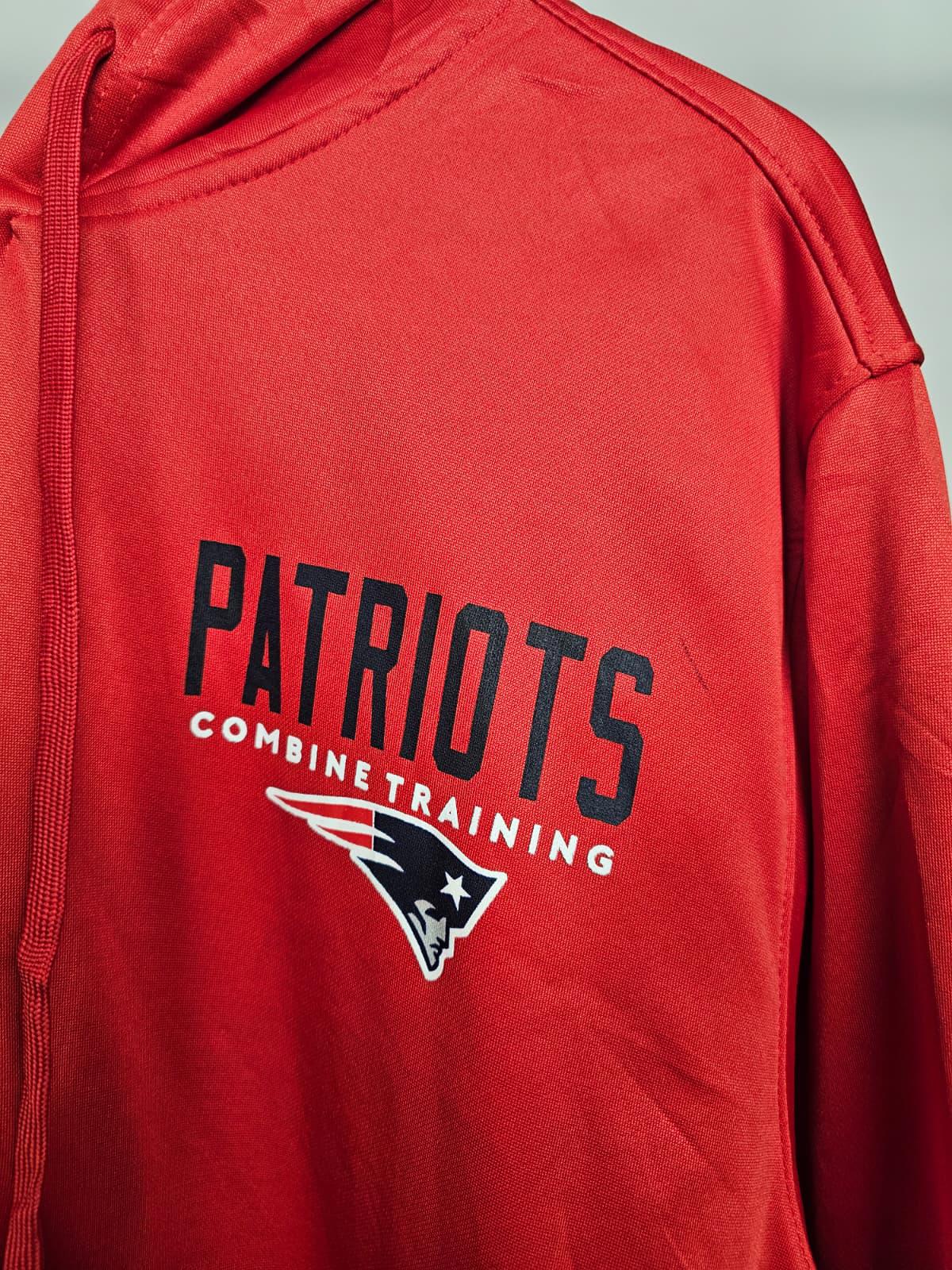 NFL Team Apparel New England Patriots Full Zip Hoodie Jacket - XXL/2XL - Red