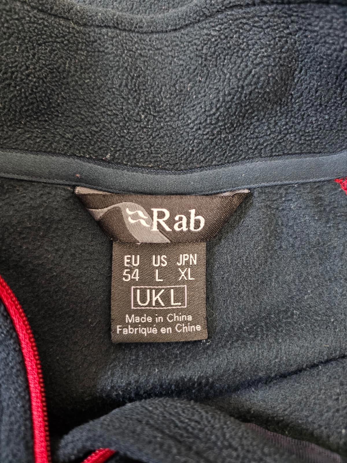 Rab Mens Polartec 1/2 Zip Pullover Fleece Jumper - L/Large - Navy/Red