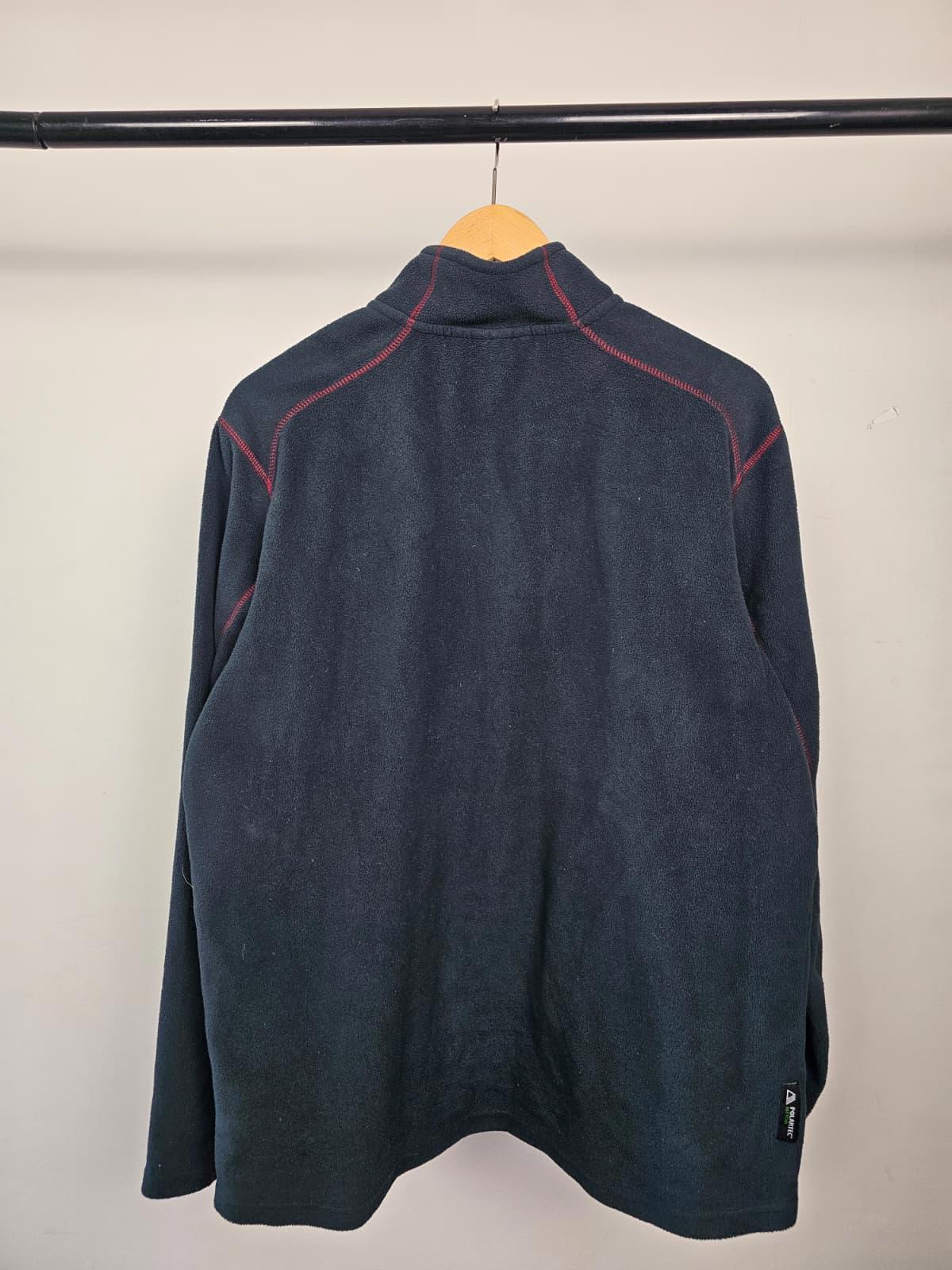 Rab Mens Polartec 1/2 Zip Pullover Fleece Jumper - L/Large - Navy/Red
