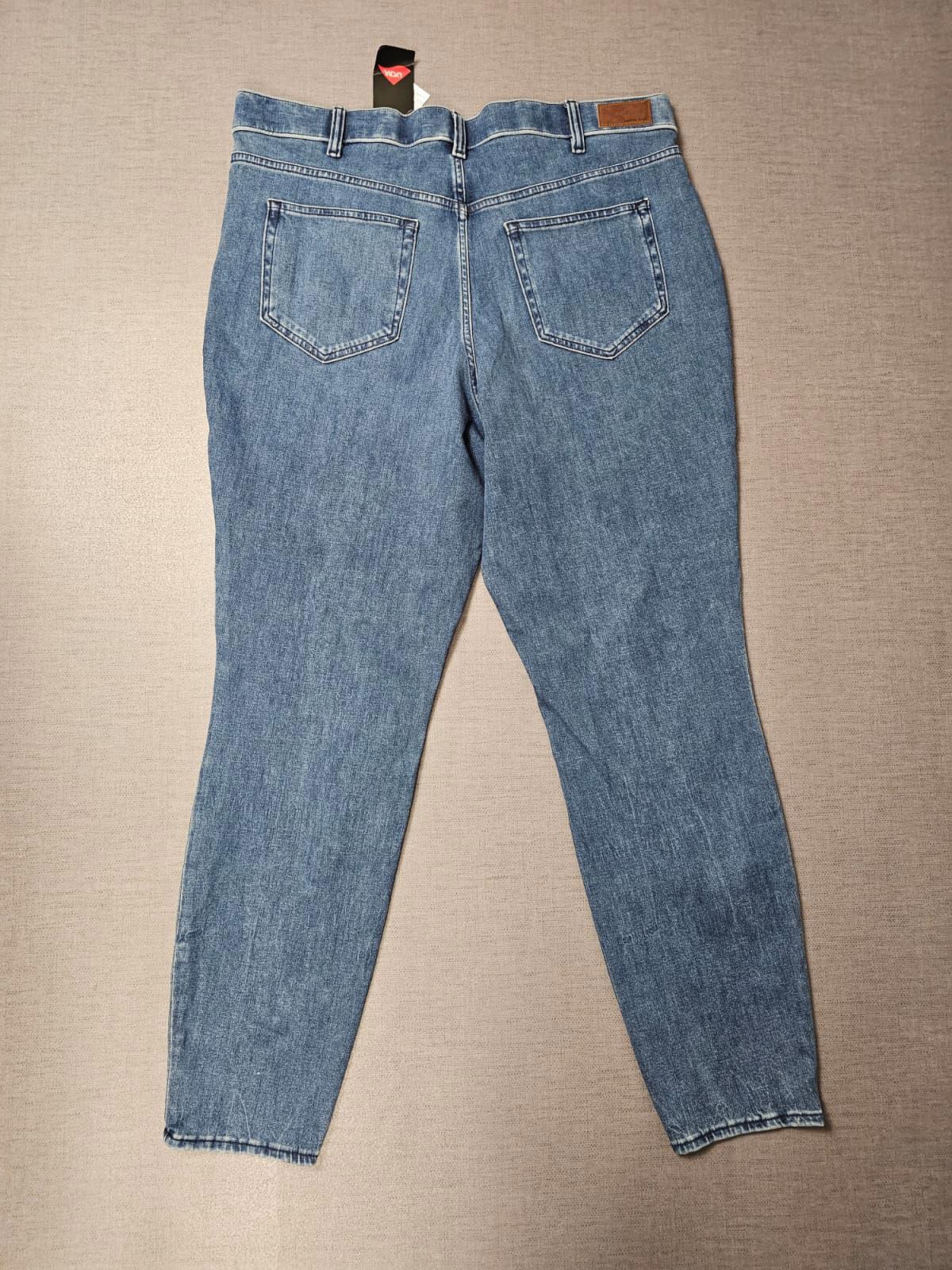 Lands End Women's Blue Denim Jeans Stretchy Waist - UK 24 - W38/30