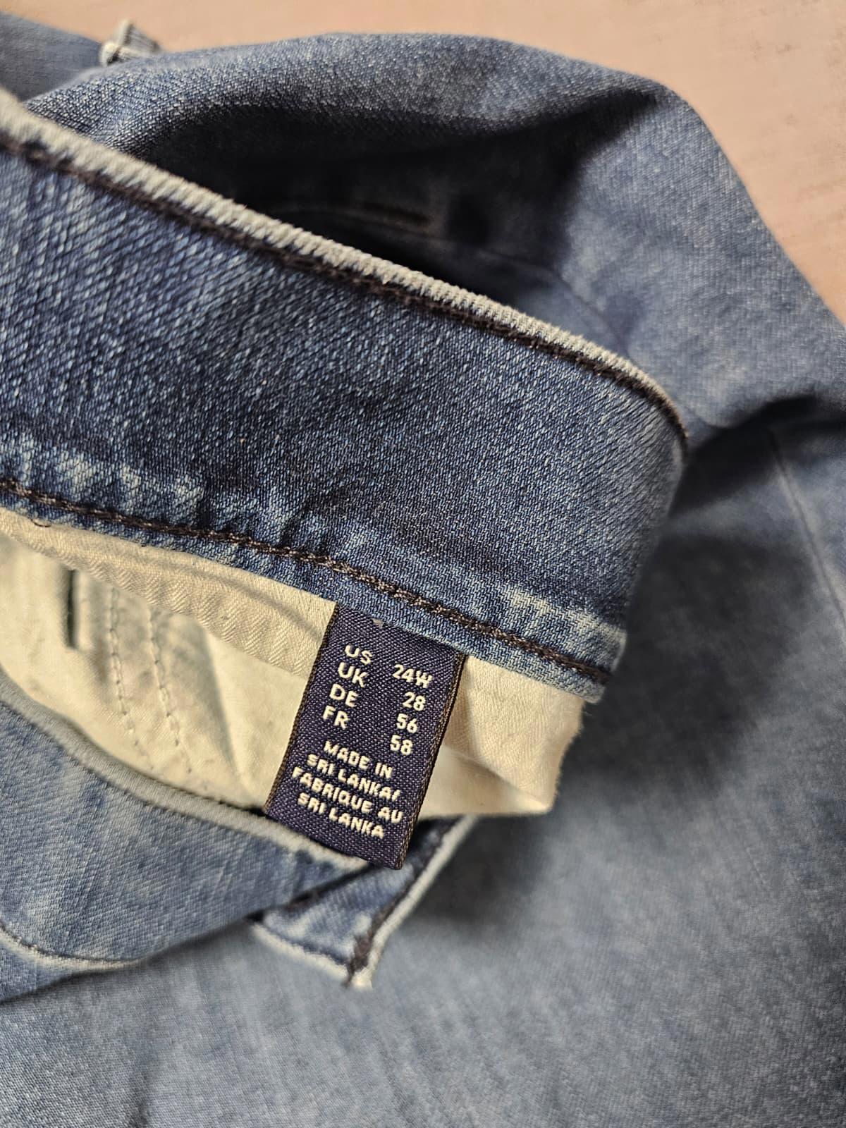 Lands End Women's Blue Denim Jeans Stretchy Waist - UK 28 - W42/30