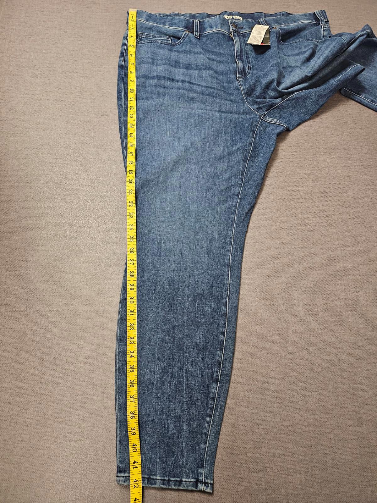 Lands End Women's Blue Denim Jeans Stretchy Waist - UK 28 - W42/30