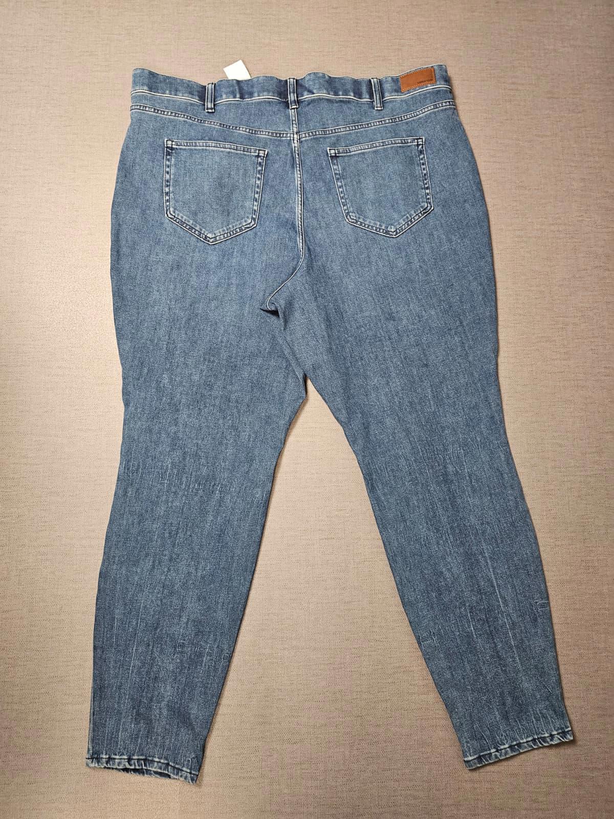 Lands End Women's Blue Denim Jeans Stretchy Waist - UK 28 - W42/30