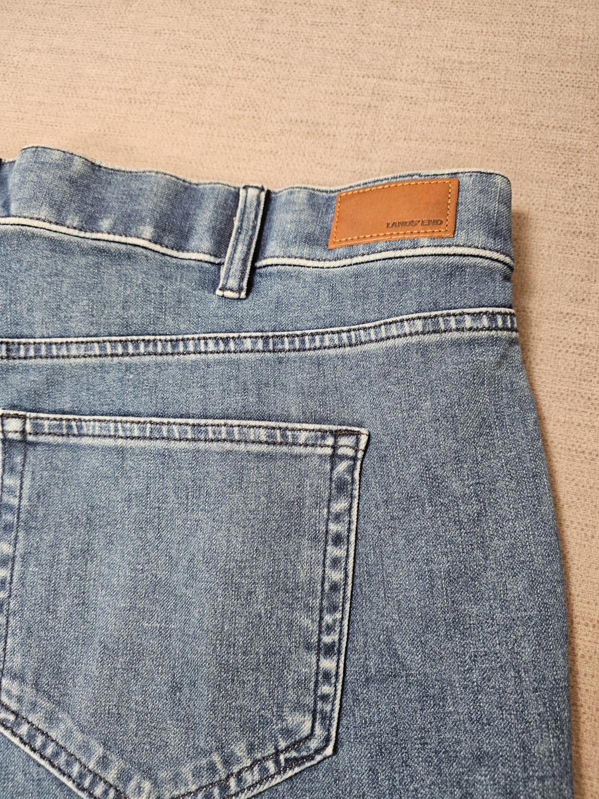 Lands End Women's Blue Denim Jeans Stretchy Waist - UK 28 - W42/30