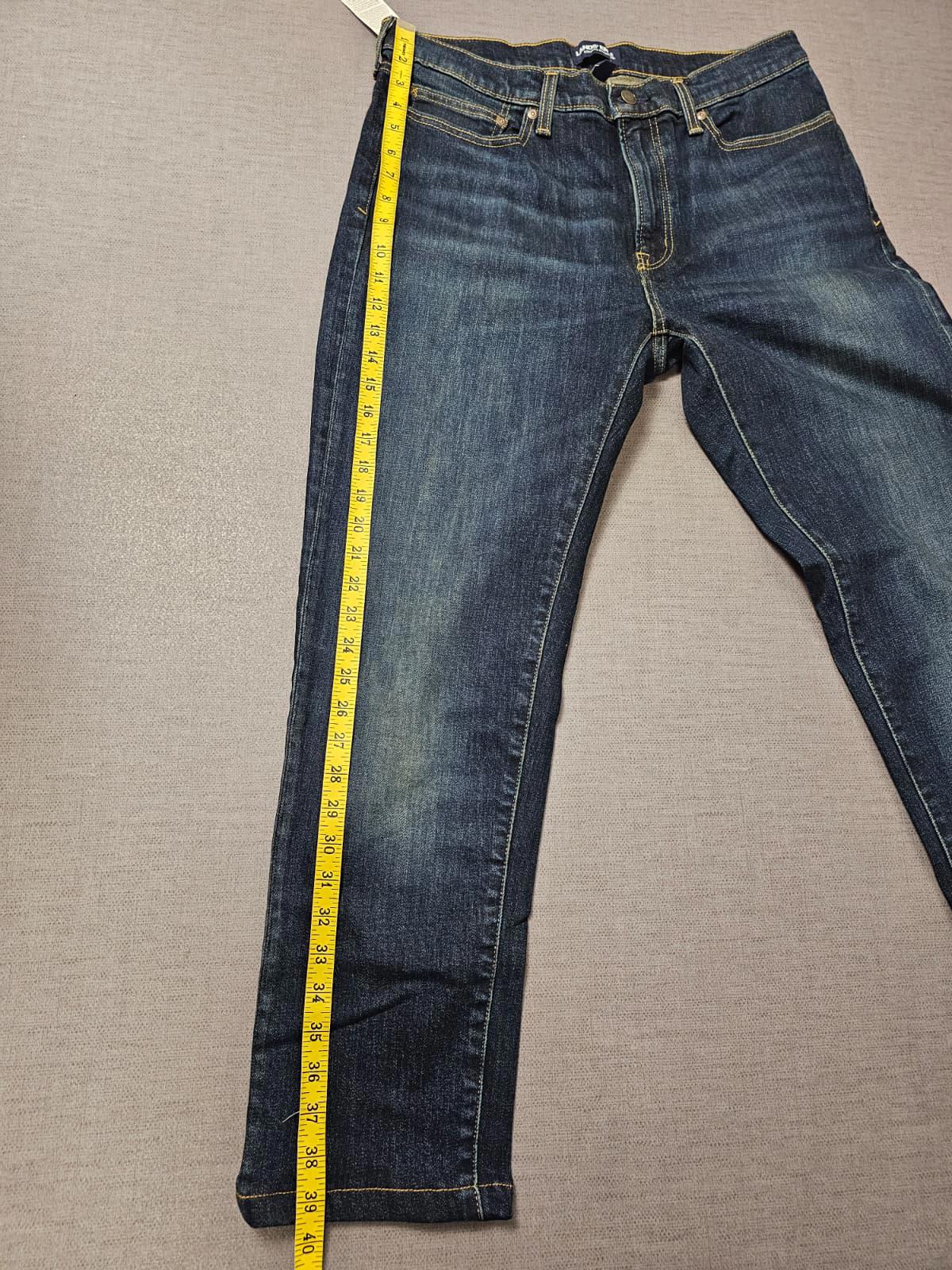 Lands End Mens Blue Denim Slim Fit Square Rigger Jeans - W34/L28