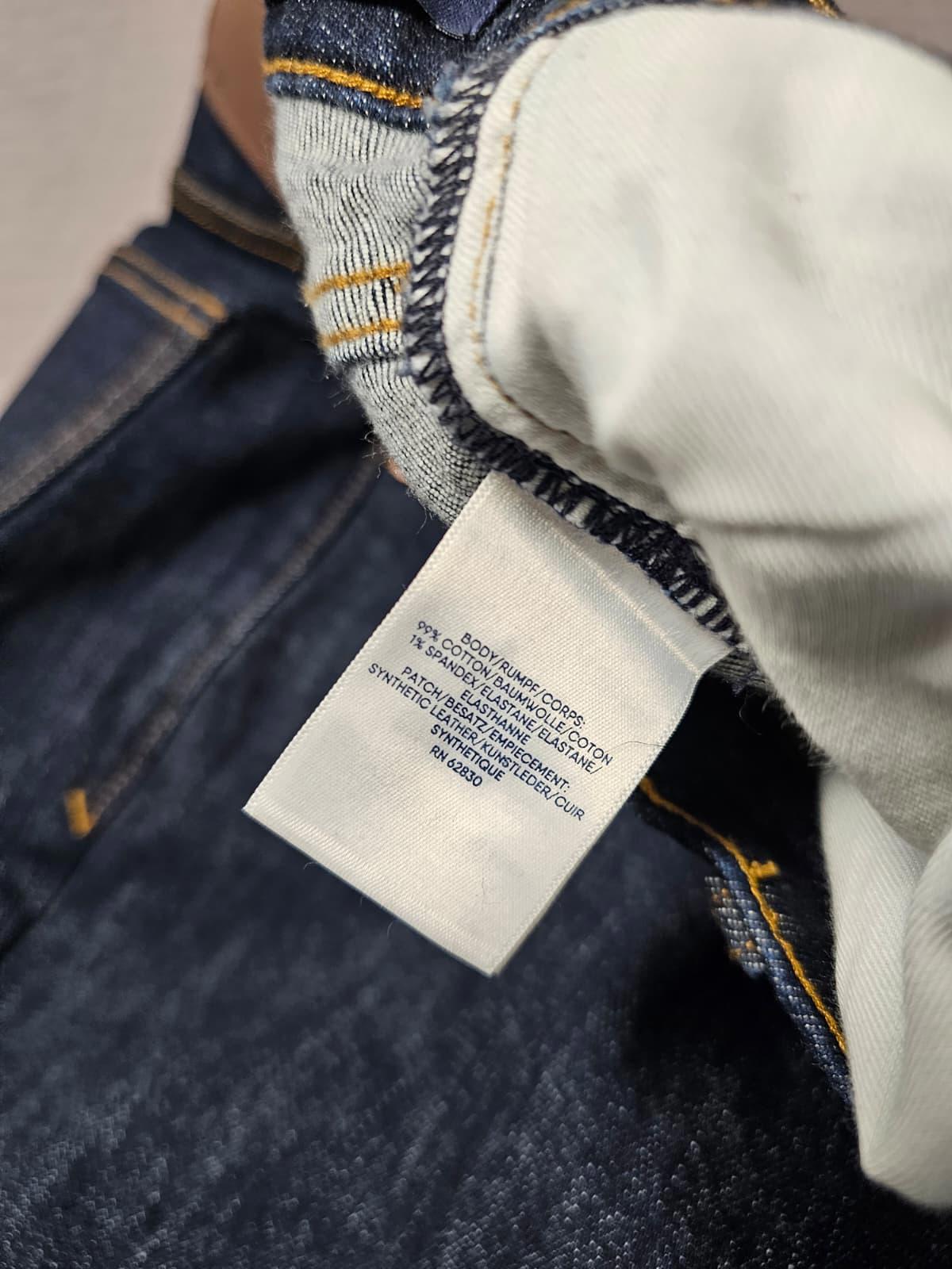 Lands End Mens Blue Denim Traditional Straight Fit Square Rigger Jeans - W36/L28