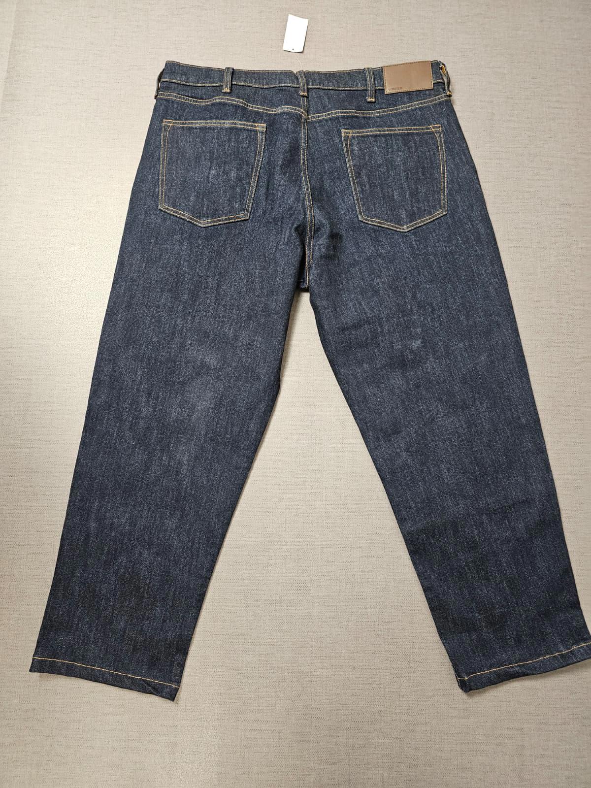 Lands End Mens Blue Denim Traditional Straight Fit Square Rigger Jeans - W36/L28