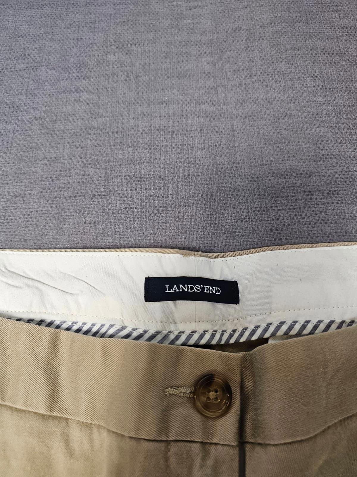 Lands End Women's Smart Casual Beige Chino Trousers/Pants - UK 28 - W46/L24
