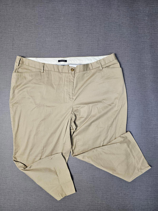 Lands End Women's Smart Casual Beige Chino Trousers/Pants - UK 28 - W46/L24