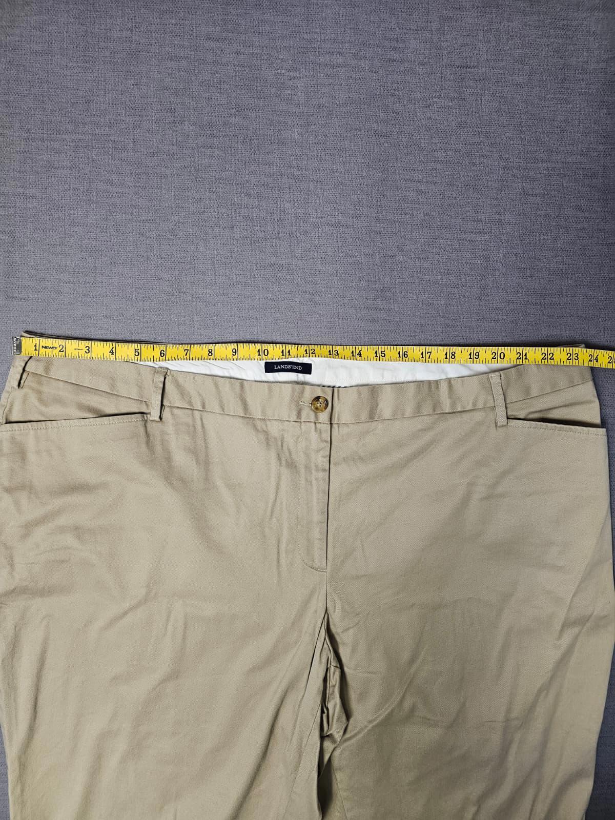 Lands End Women's Smart Casual Beige Chino Trousers/Pants - UK 28 - W46/L24