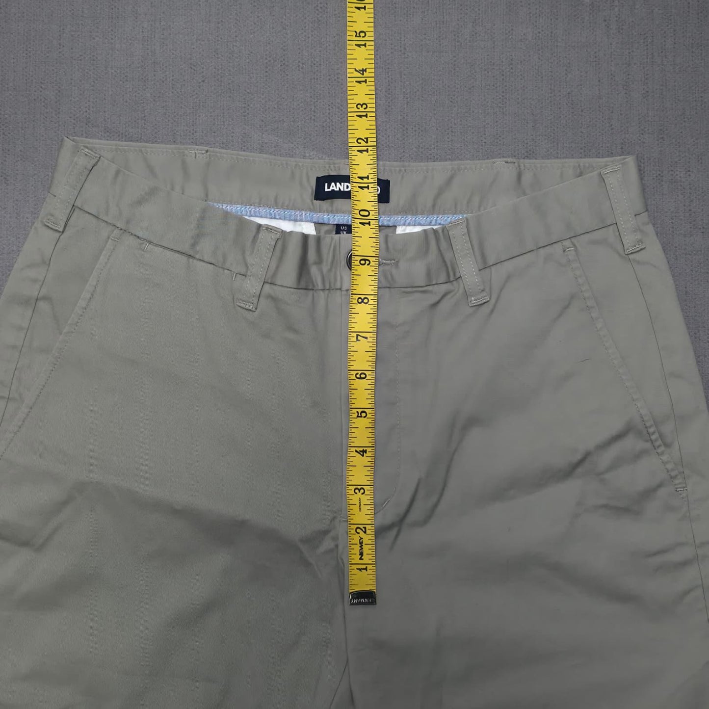 Lands End Mens Chino Trousers/Pants -  30 - W30 / L30 - Grey