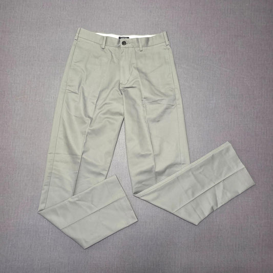 Lands End Mens Smart Formal Dress Business Trousers/Pants -30 - W30 / L34 - Grey