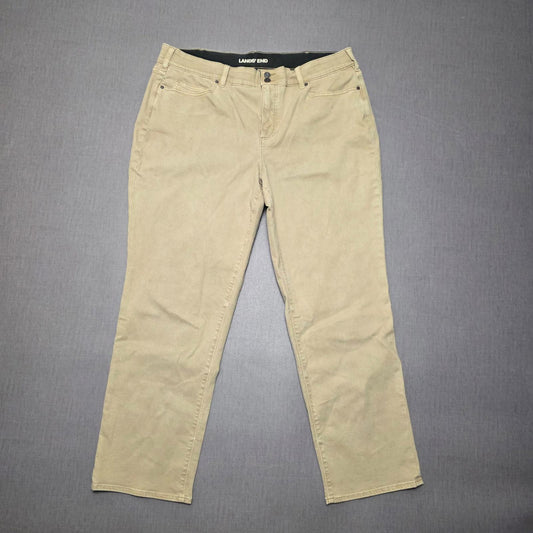 Lands End Womens Denim Jeans - UK 26  - W40 / L30 - Sand/Beige