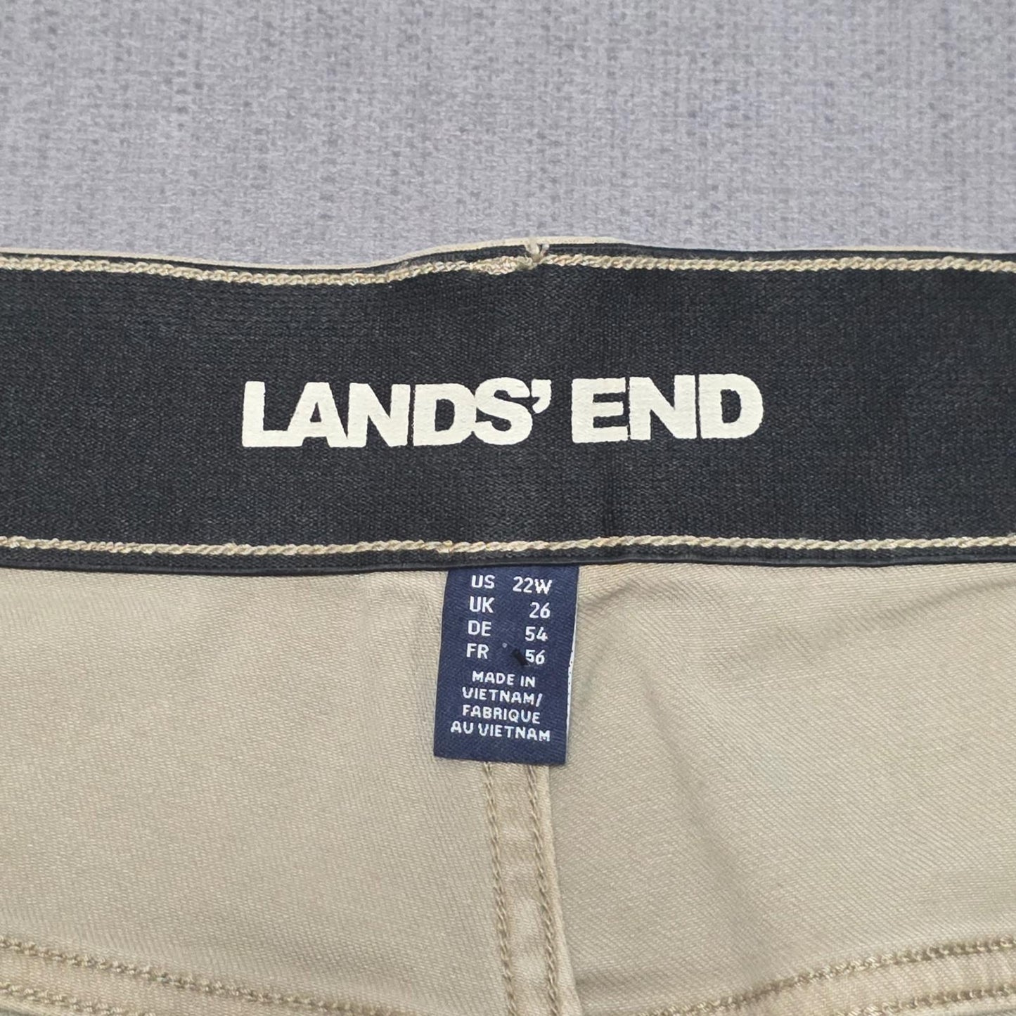 Lands End Womens Denim Jeans - UK 26  - W40 / L30 - Sand/Beige