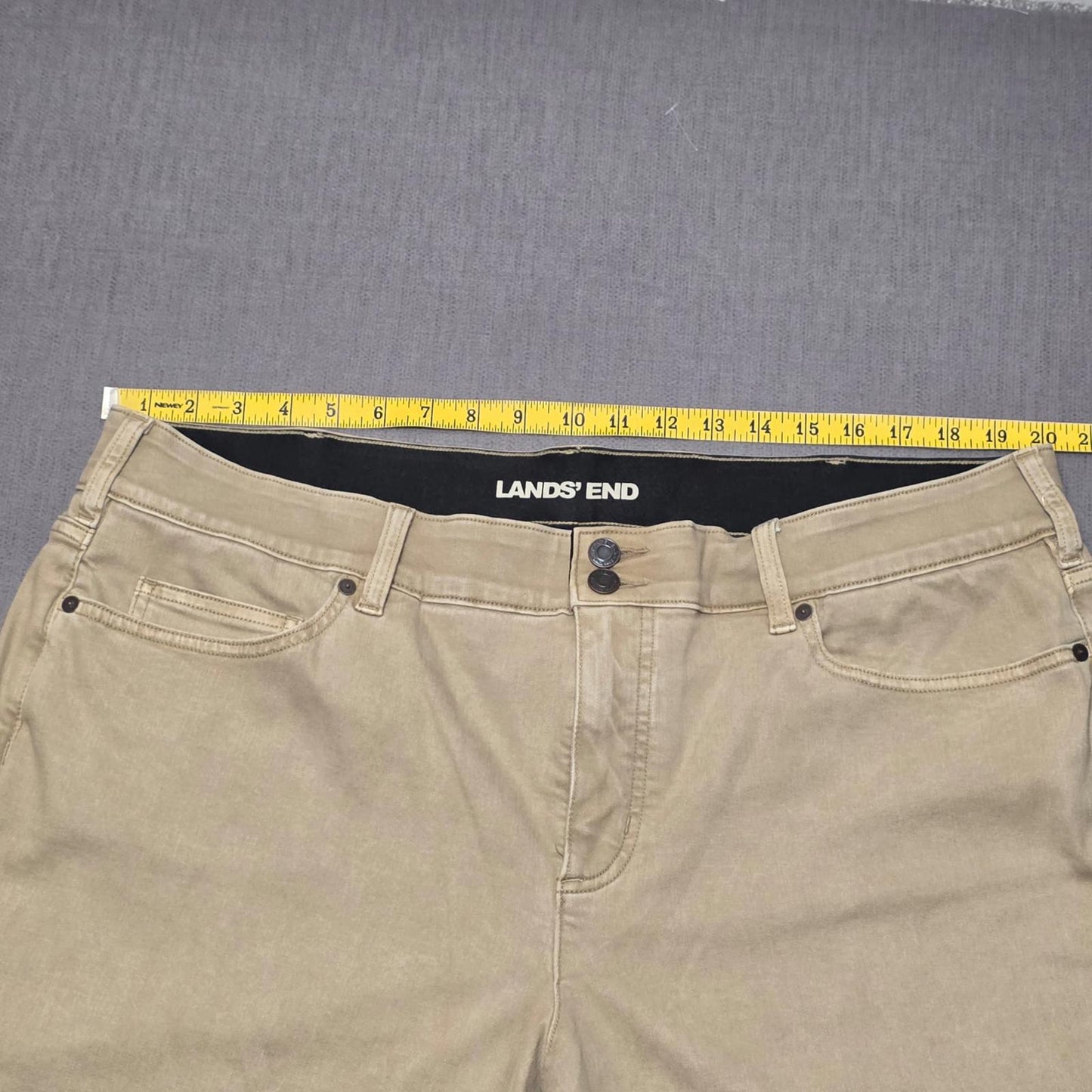 Lands End Womens Denim Jeans - UK 26  - W40 / L30 - Sand/Beige