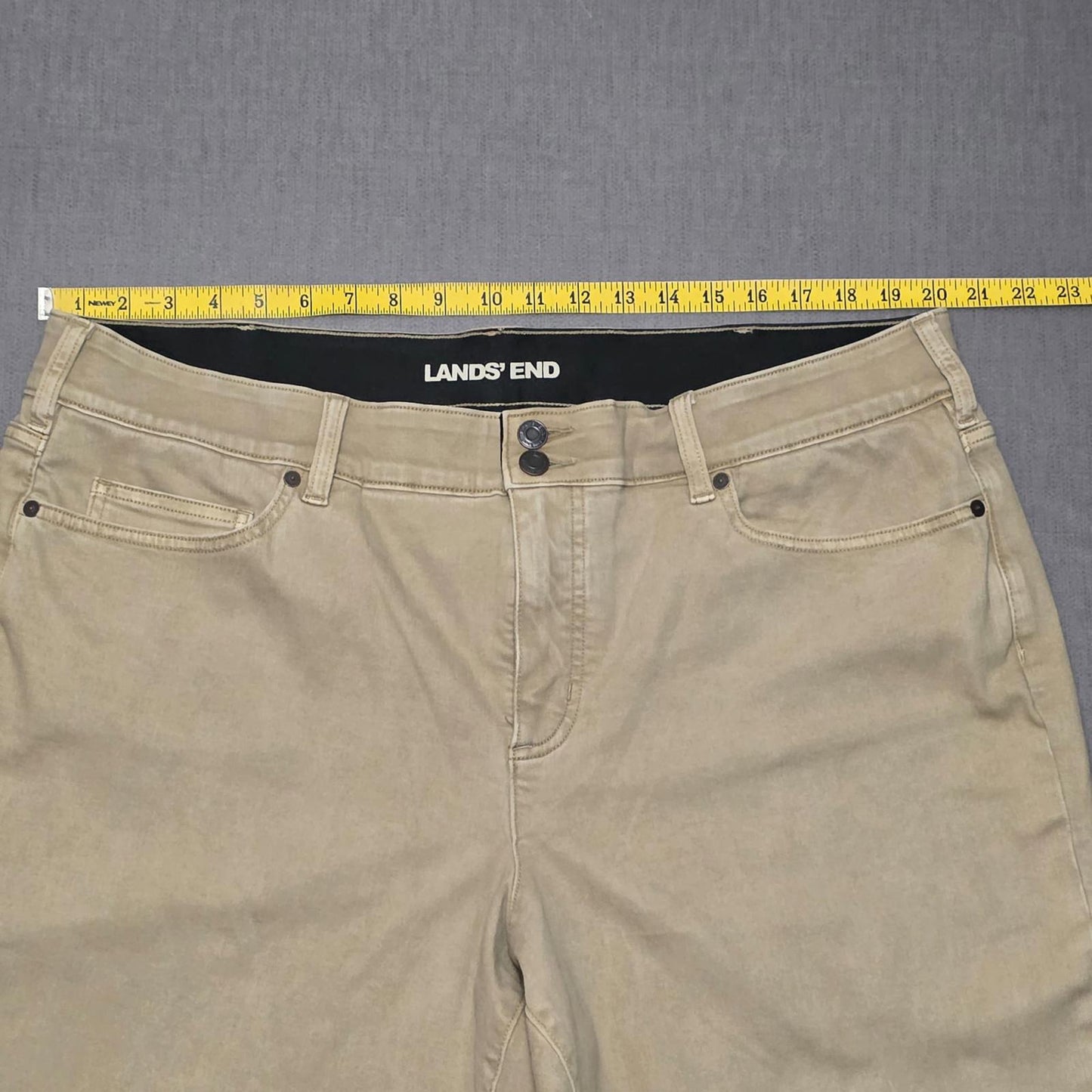 Lands End Womens Denim Jeans - UK 26  - W40 / L30 - Sand/Beige