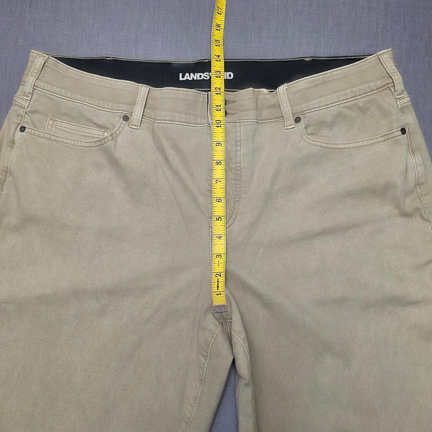 Lands End Womens Denim Jeans - UK 26  - W40 / L30 - Sand/Beige