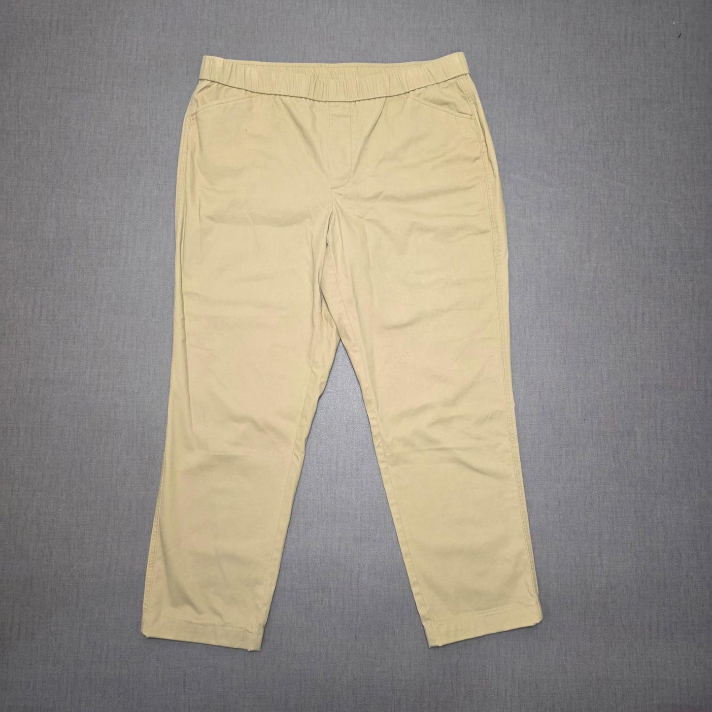 Lands End Womens Chino Style Casual Trousers/Pants - UK 18 - L26- Beige