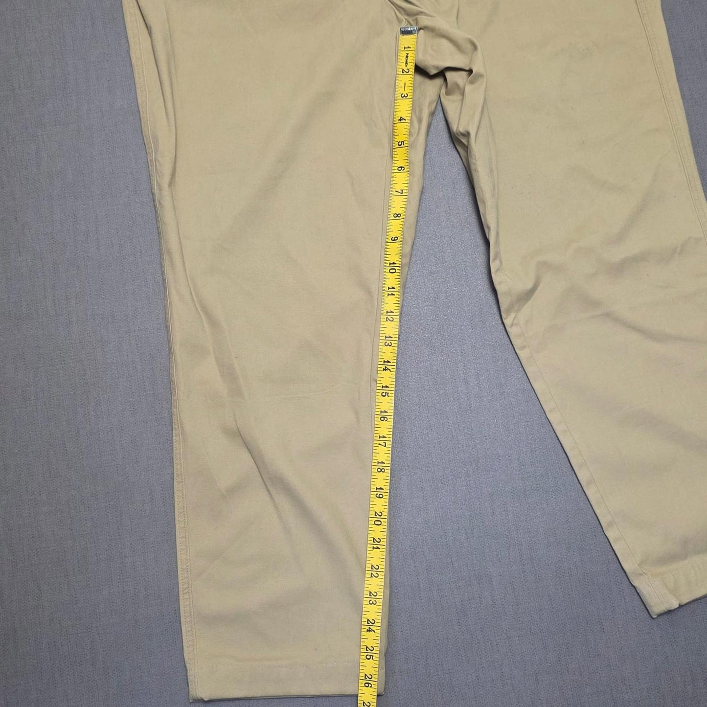 Lands End Womens Chino Style Casual Trousers/Pants - UK 18 - L26- Beige