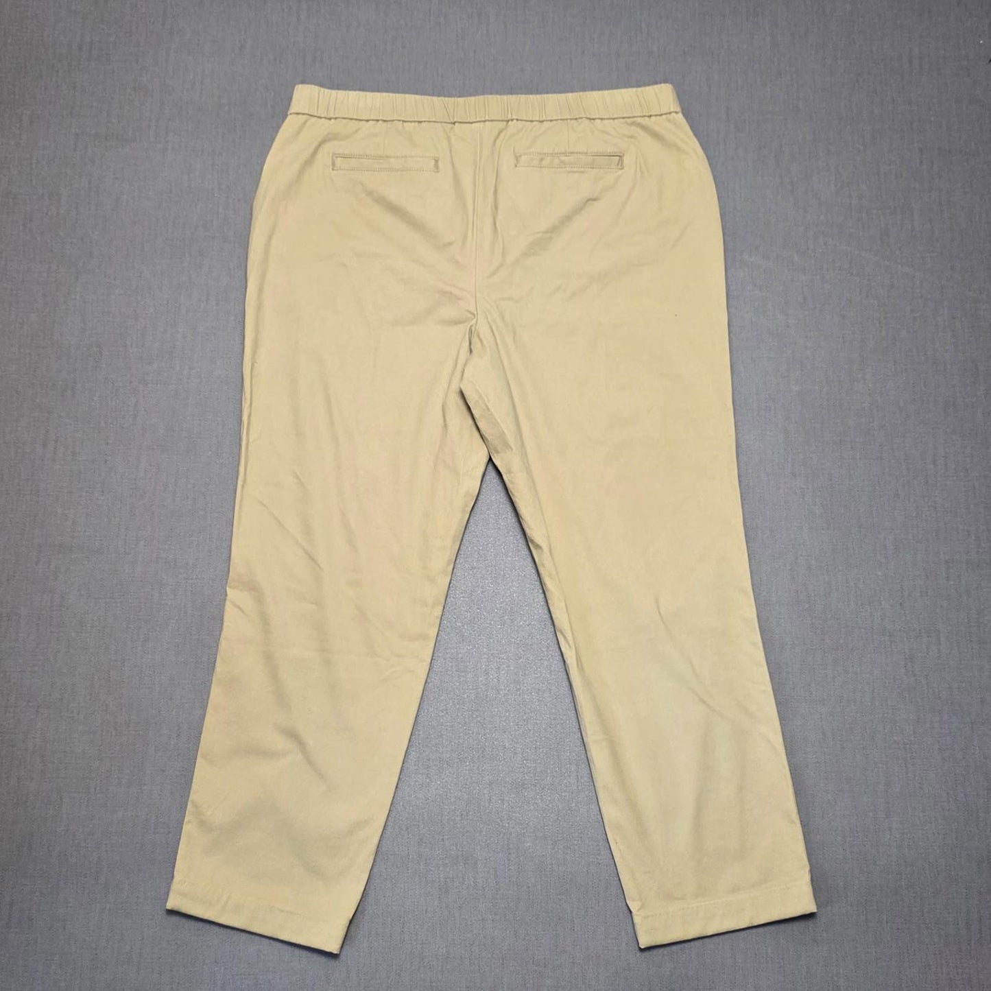 Lands End Womens Chino Style Casual Trousers/Pants - UK 18 - L26- Beige