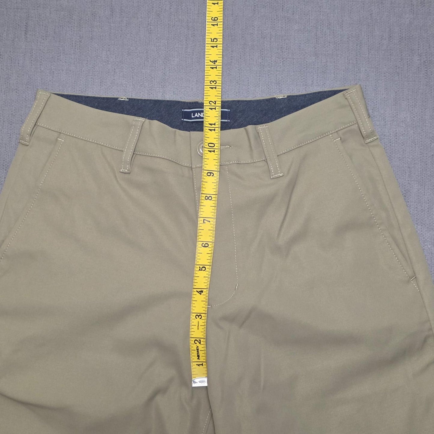 Lands End Mens Chino Style Smart Casual Trousers/Pants - 30 - W30 / L30 - Khaki