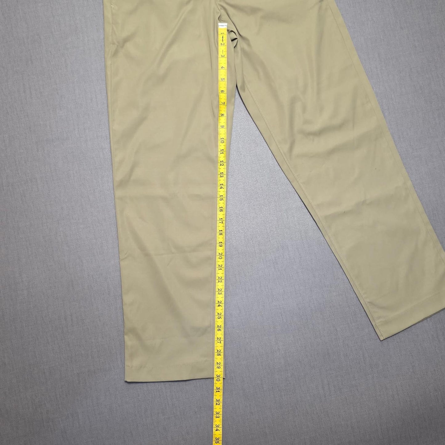 Lands End Mens Smart Casual Chino Style Trousers/Pants - 30 - W30 / L30 - Khaki