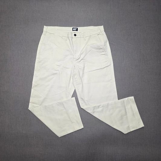 Lands End Mens Smart Casual Chino Style Trousers/Pants - 36 - W36 / L27 - Cream