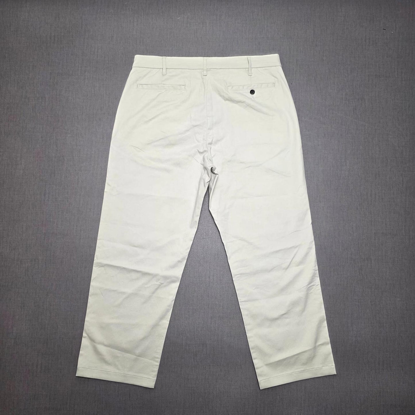 Lands End Mens Smart Casual Chino Style Trousers/Pants - 36 - W36 / L27 - Cream