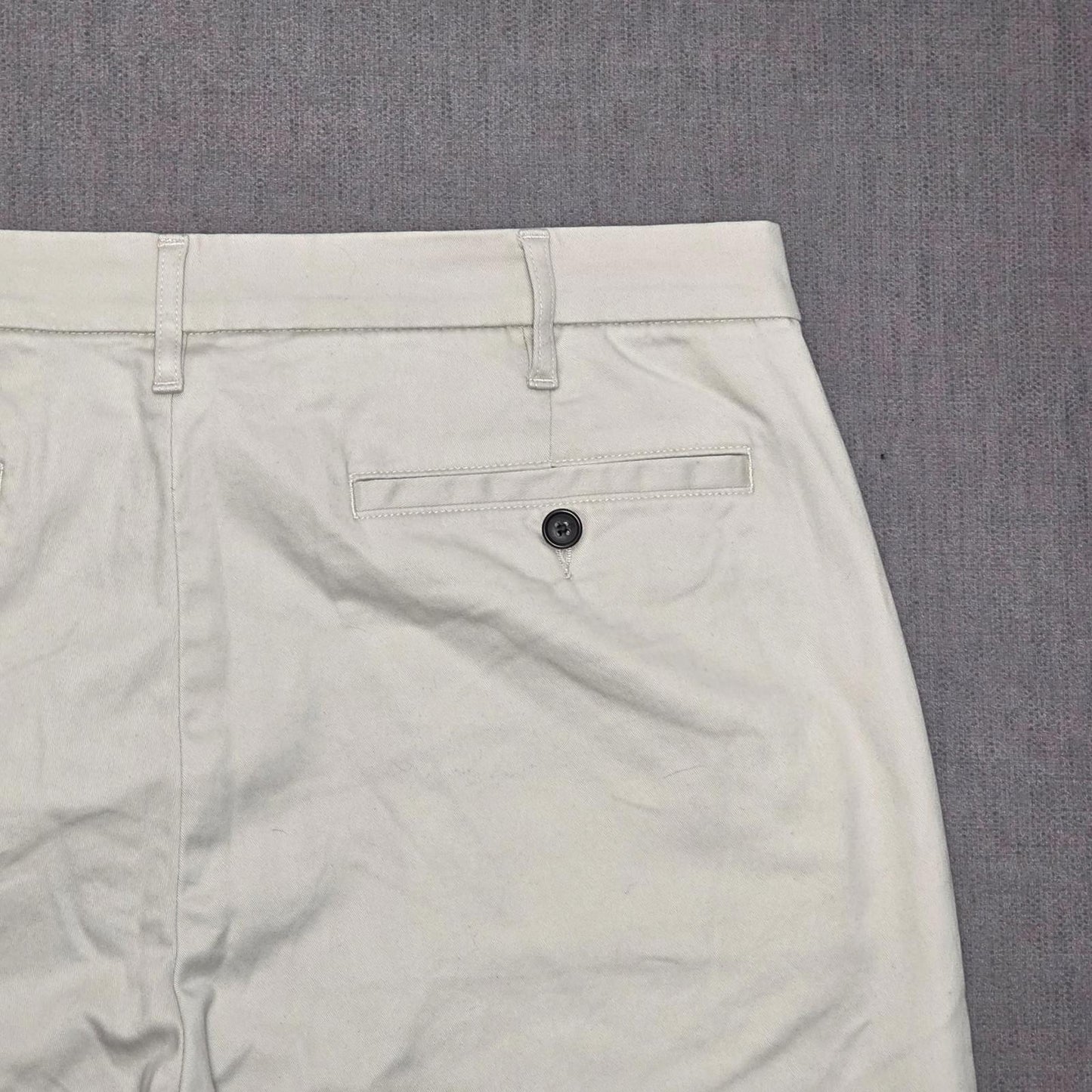 Lands End Mens Smart Casual Chino Style Trousers/Pants - 36 - W36 / L27 - Cream