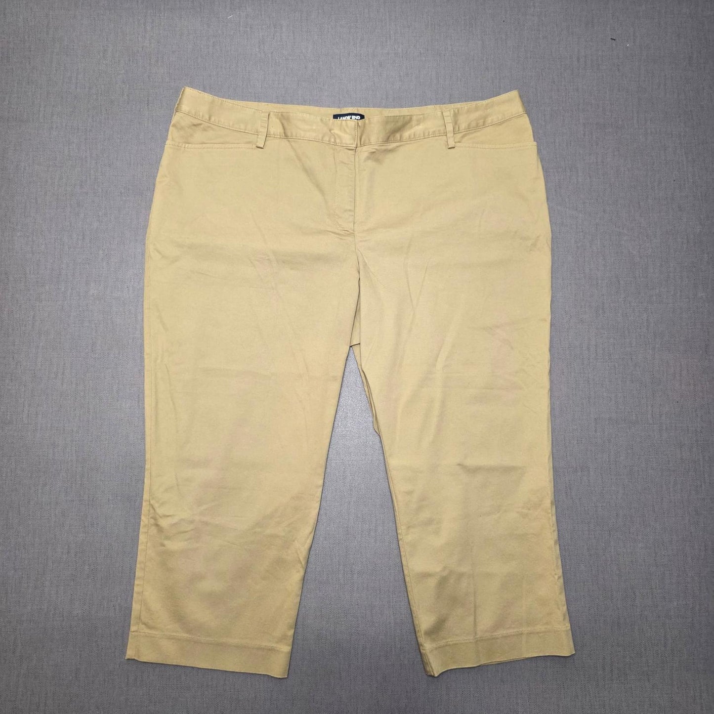 Lands End Womens Chino Style Smart Casual Trousers/Pants - 26 - W44 / L23 -Beige