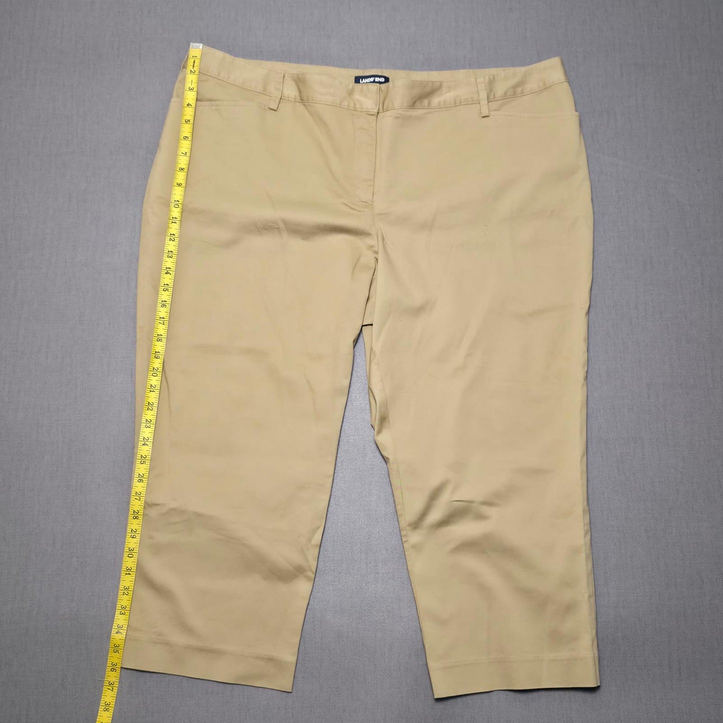 Lands End Womens Chino Style Smart Casual Trousers/Pants - 26 - W44 / L23 -Beige